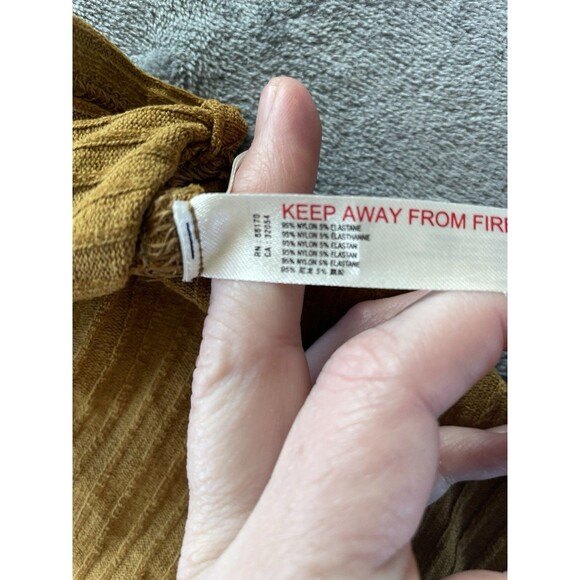 Free People Movement Can't Handle This Turtleneck Small Mustard Atlas Bell Boho - Picture 15 of 16